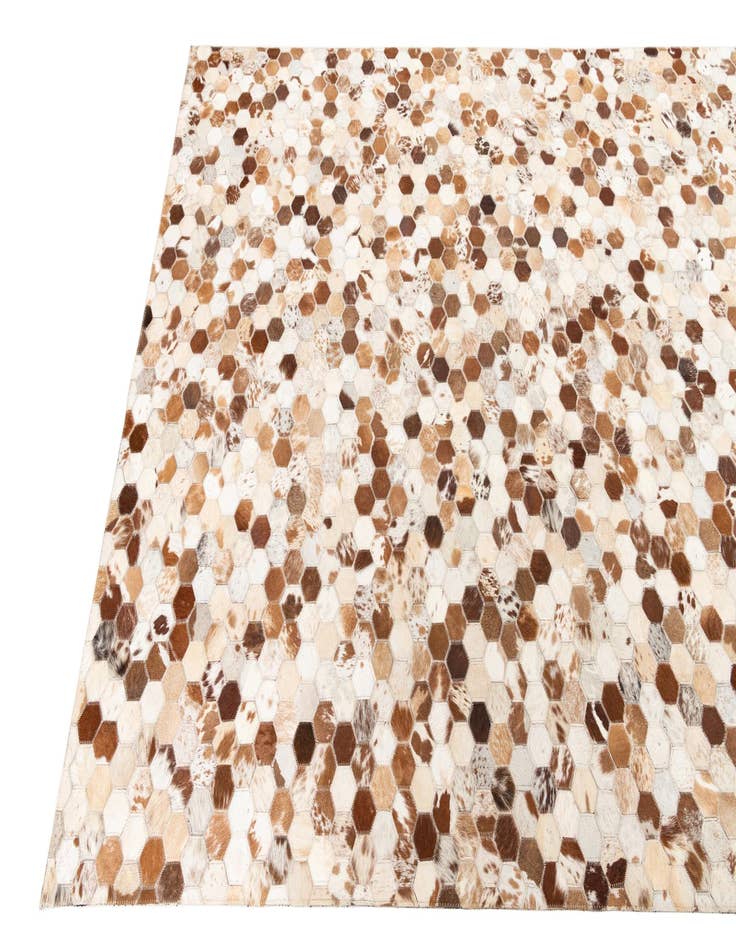 Detail image of  5' 1 x 8' 2 Cowhide Leather Rug