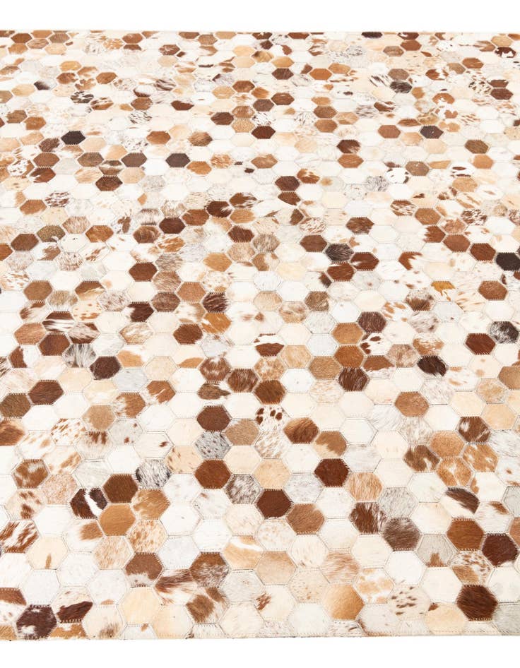 Detail image of  5' 1 x 8' 2 Cowhide Leather Rug