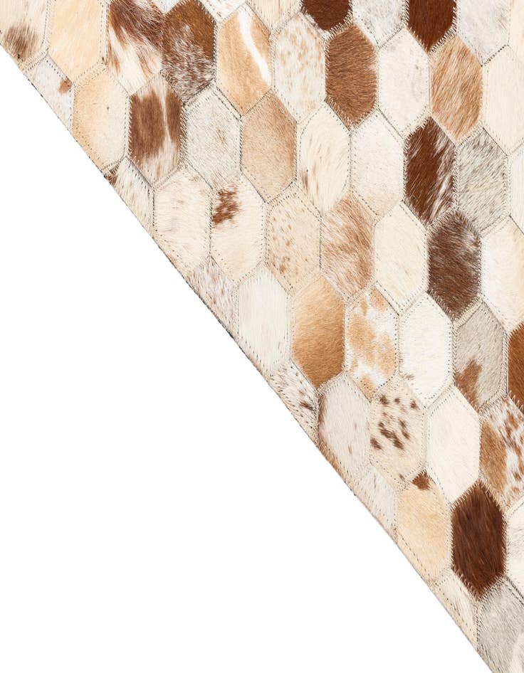 Detail image of  5' 1 x 8' 2 Cowhide Leather Rug