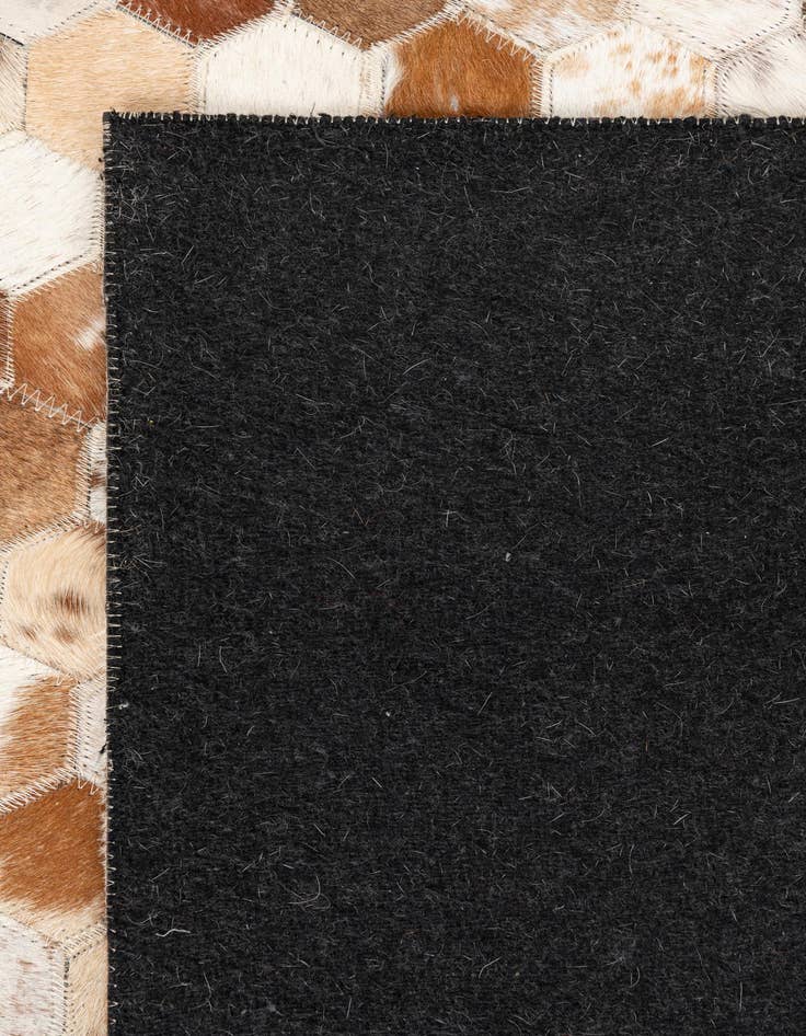 Detail image of  5' 1 x 8' 2 Cowhide Leather Rug