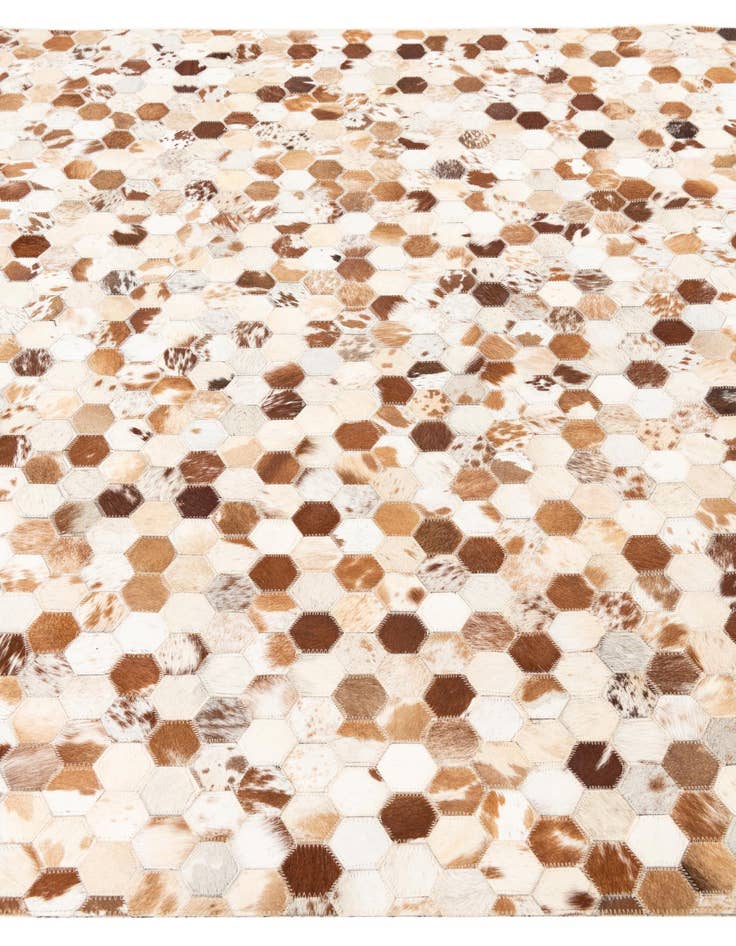 Detail image of  5' 1 x 8' Cowhide Leather Rug
