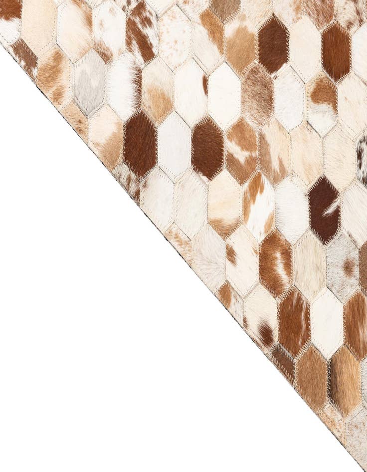 Detail image of  5' 1 x 8' Cowhide Leather Rug