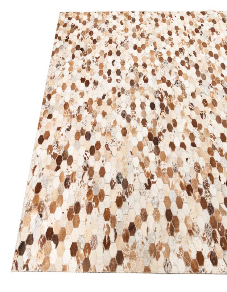 Detail image of  5' 1 x 8' Cowhide Leather Rug