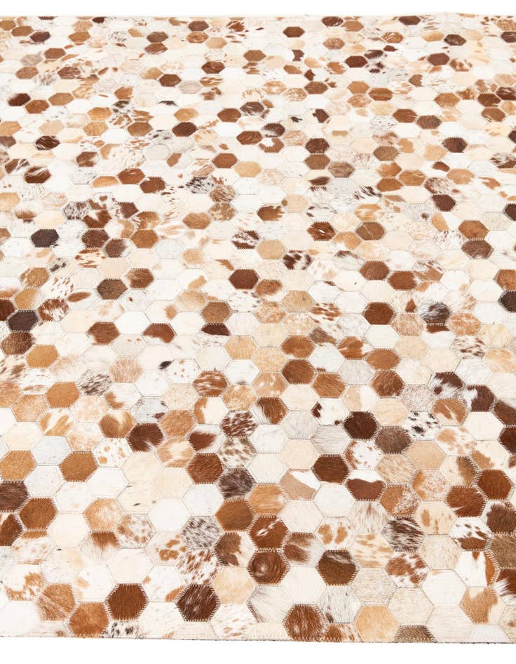 Detail image of  5' 1 x 8' Cowhide Leather Rug