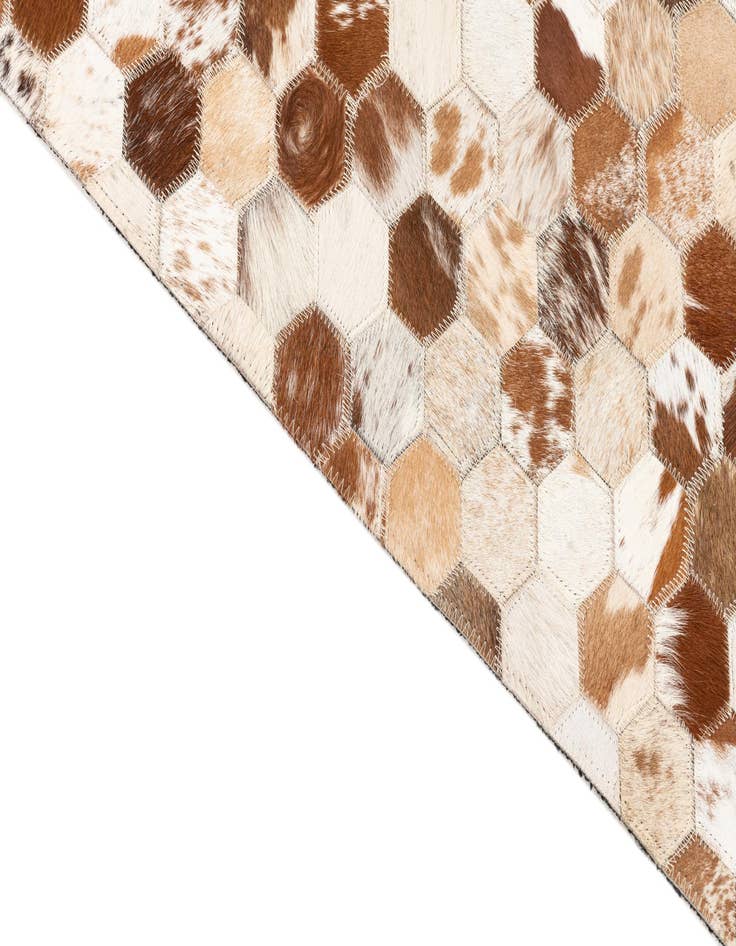 Detail image of  5' 1 x 8' Cowhide Leather Rug
