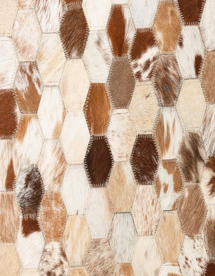 Detail image of  5' 1 x 8' Cowhide Leather Rug