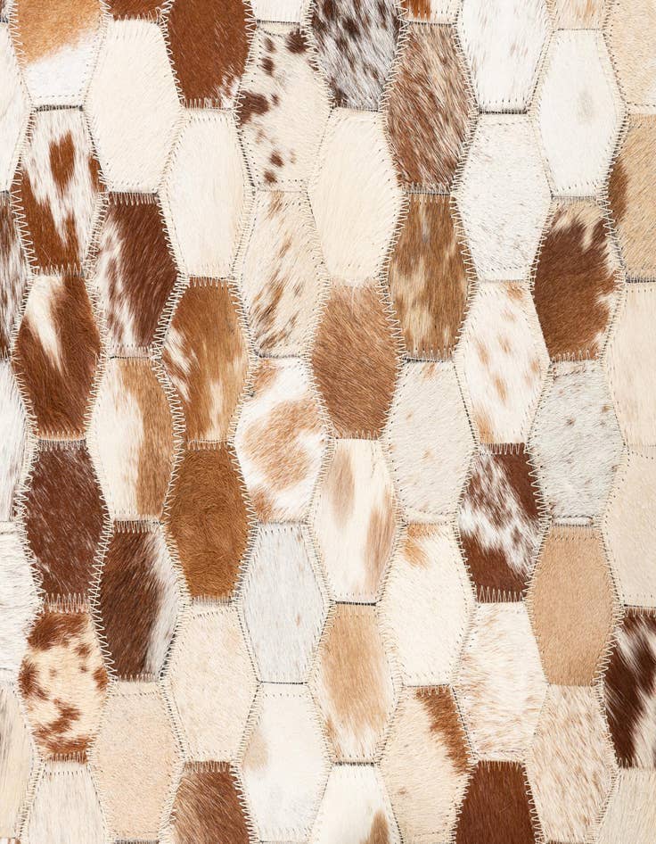 Detail image of  5' 1 x 8' Cowhide Leather Rug