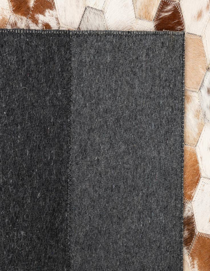 Detail image of  5' 1 x 8' Cowhide Leather Rug