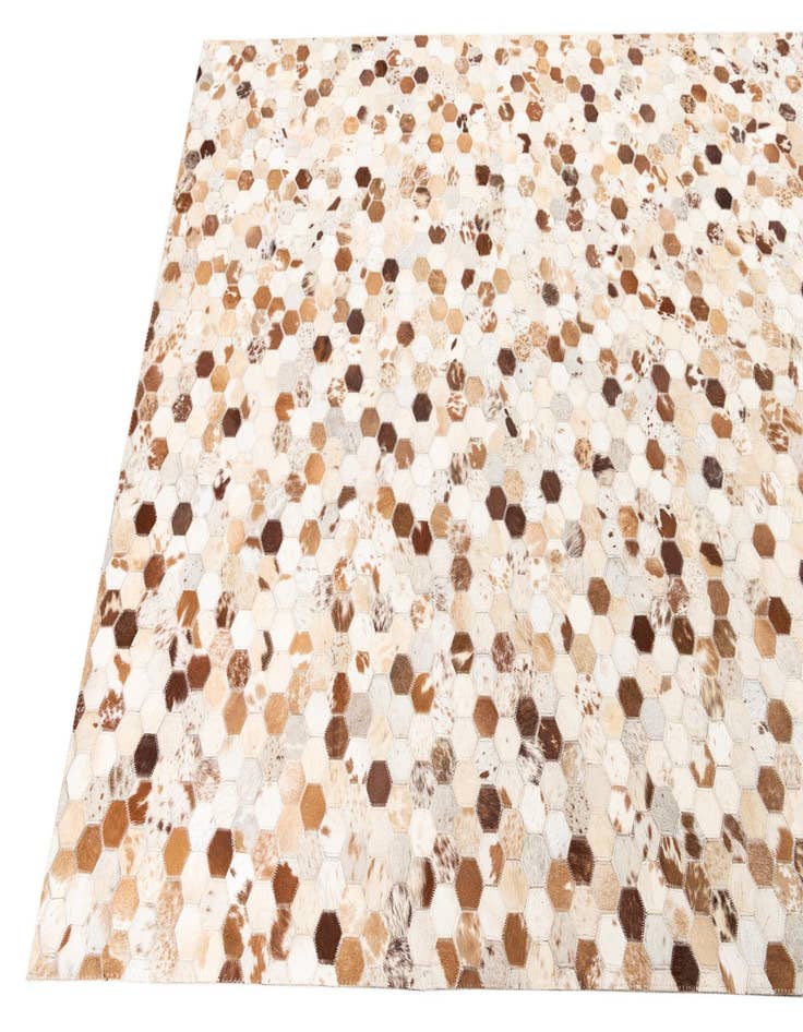 Detail image of  5' 1 x 8' Cowhide Leather Rug