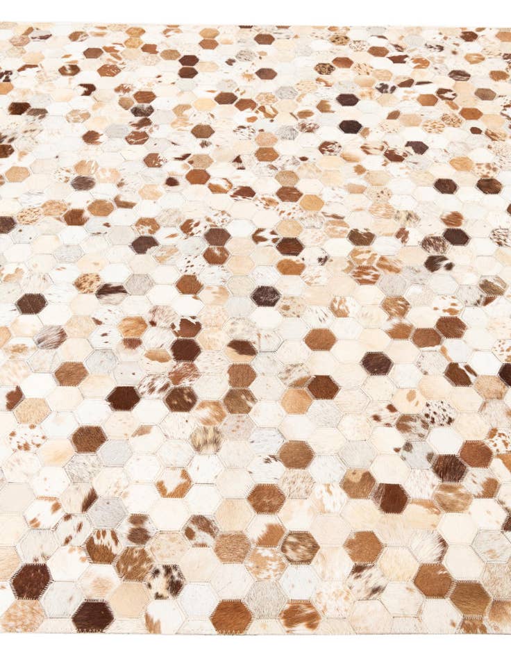Detail image of  5' 1 x 8' Cowhide Leather Rug