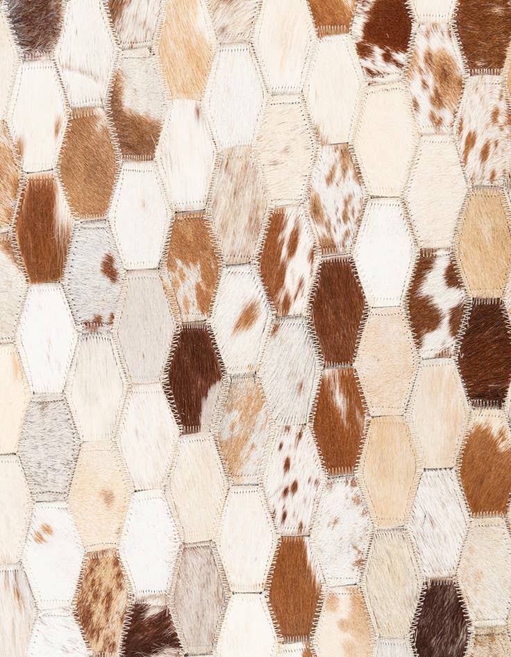 Detail image of  5' 1 x 8' Cowhide Leather Rug