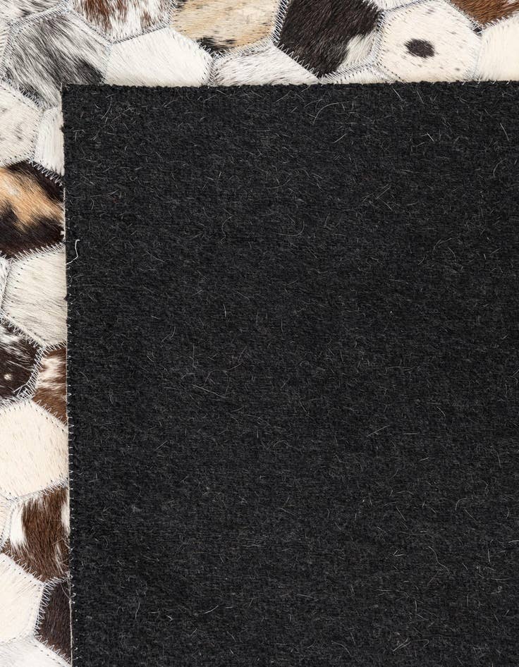 Detail image of  5' 2 x 8' 2 Cowhide Leather Rug