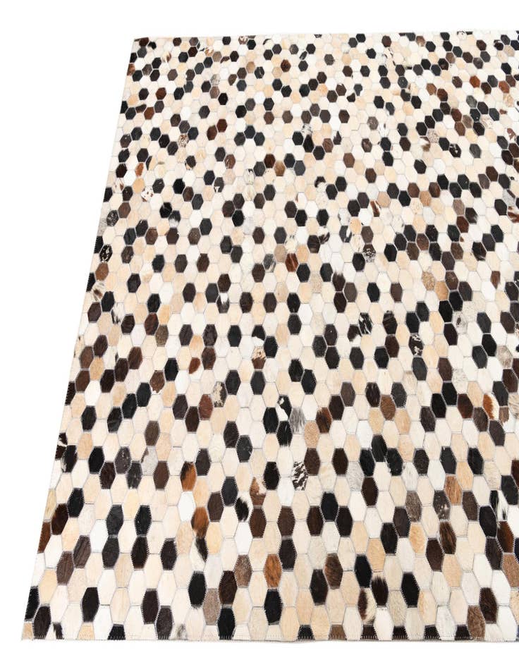 Detail image of  5' 1 x 8' Cowhide Leather Rug