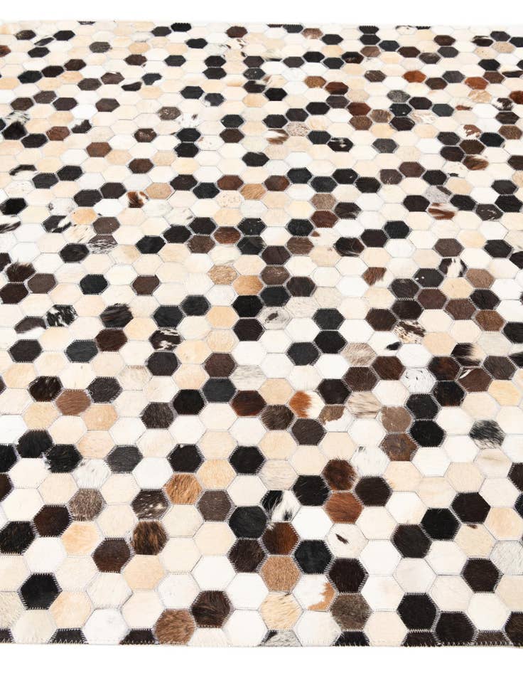 Detail image of  5' 1 x 8' Cowhide Leather Rug