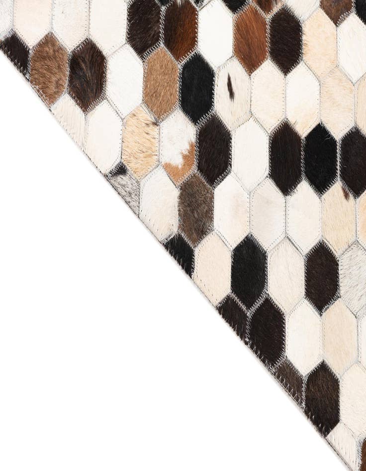 Detail image of  5' 1 x 8' Cowhide Leather Rug
