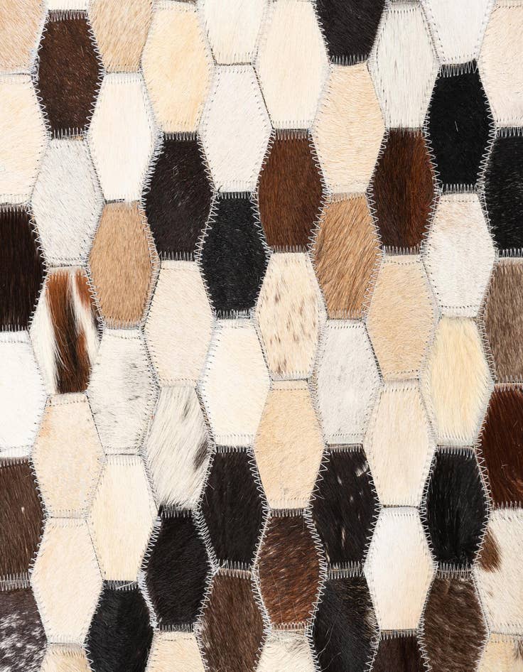 Detail image of  5' 1 x 8' Cowhide Leather Rug
