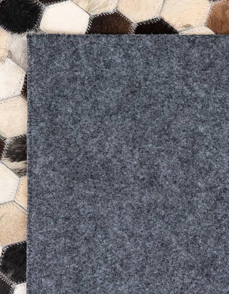 Detail image of  5' 1 x 8' Cowhide Leather Rug