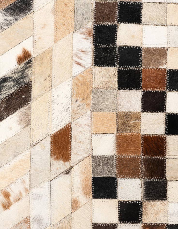 Detail image of  5' x 7' 10 Cowhide Leather Rug