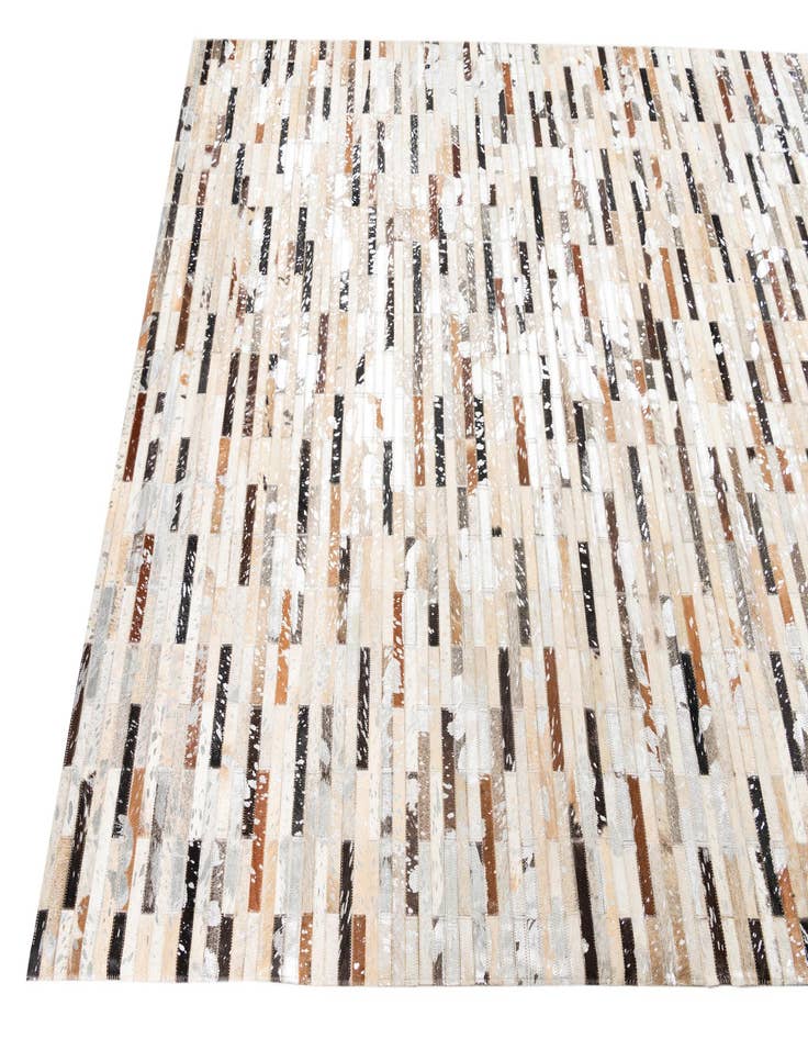 Detail image of  5' 2 x 8' 2 Cowhide Leather Rug