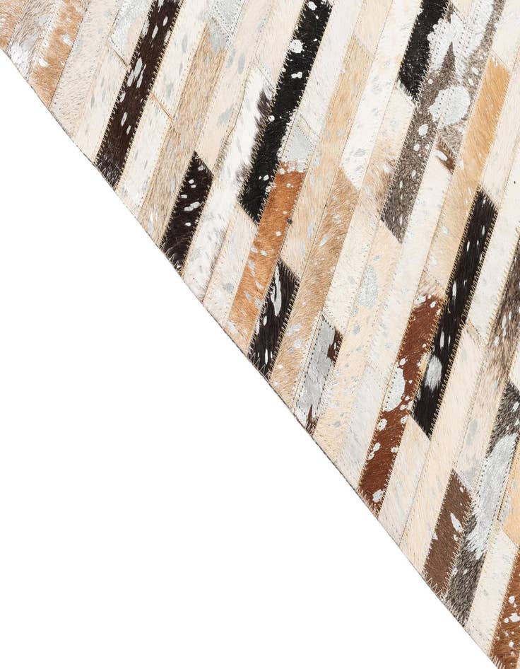 Detail image of  5' 2 x 8' 2 Cowhide Leather Rug