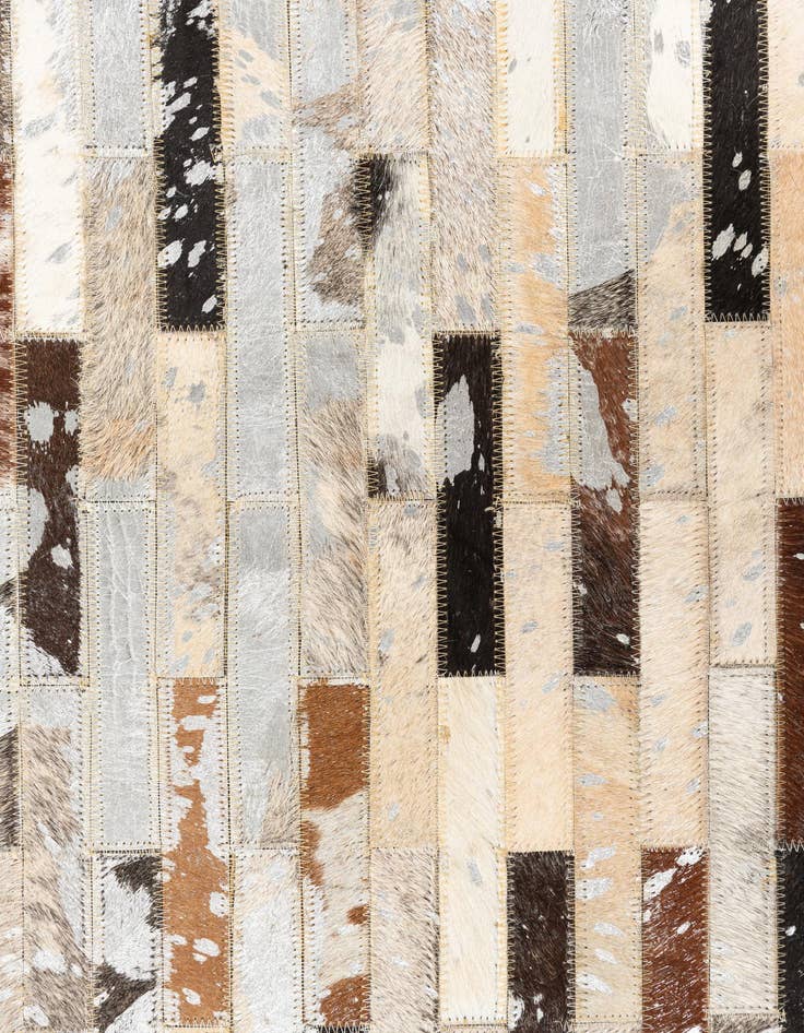 Detail image of  5' 2 x 8' 2 Cowhide Leather Rug