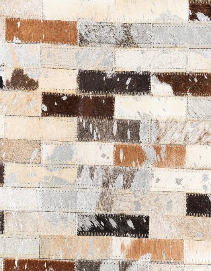 Detail image of  5' 2 x 8' 2 Cowhide Leather Rug