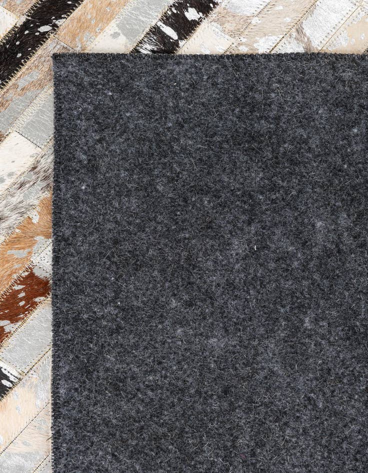 Detail image of  5' 2 x 8' 2 Cowhide Leather Rug