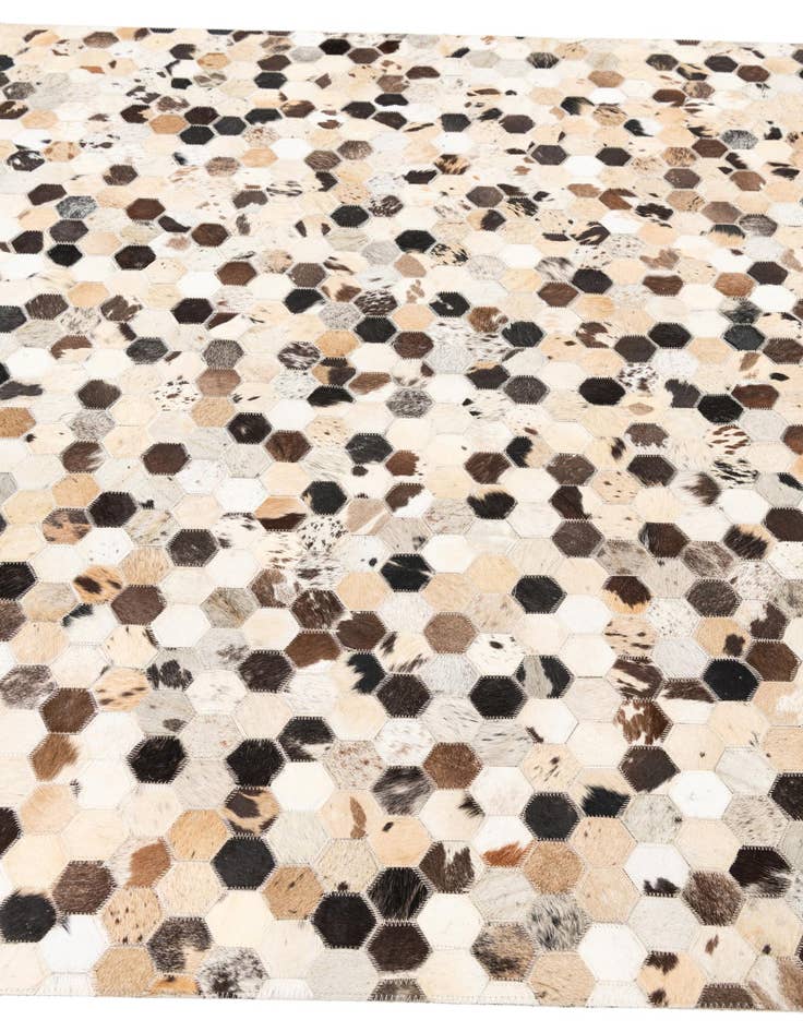 Detail image of  5' 2 x 8' Cowhide Leather Rug