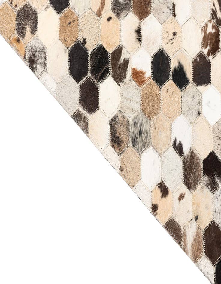 Detail image of  5' 2 x 8' Cowhide Leather Rug