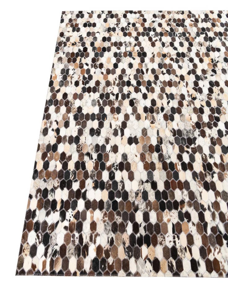Detail image of  5' 1 x 7' 10 Cowhide Leather Rug