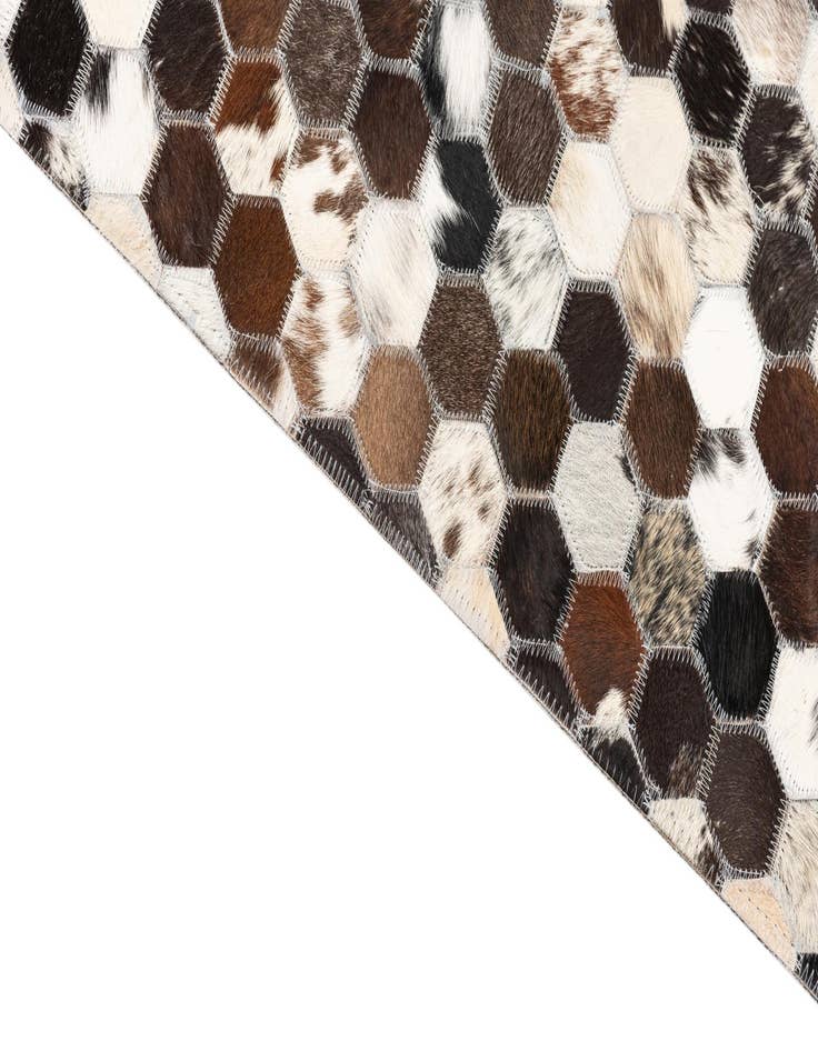 Detail image of  5' 1 x 7' 10 Cowhide Leather Rug