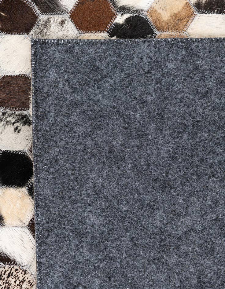 Detail image of  5' 1 x 7' 10 Cowhide Leather Rug