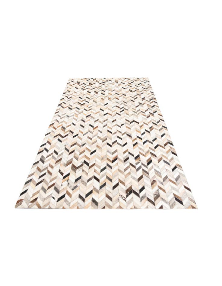 Detail image of  4' 10 x 7' 10 Cowhide Leather Rug