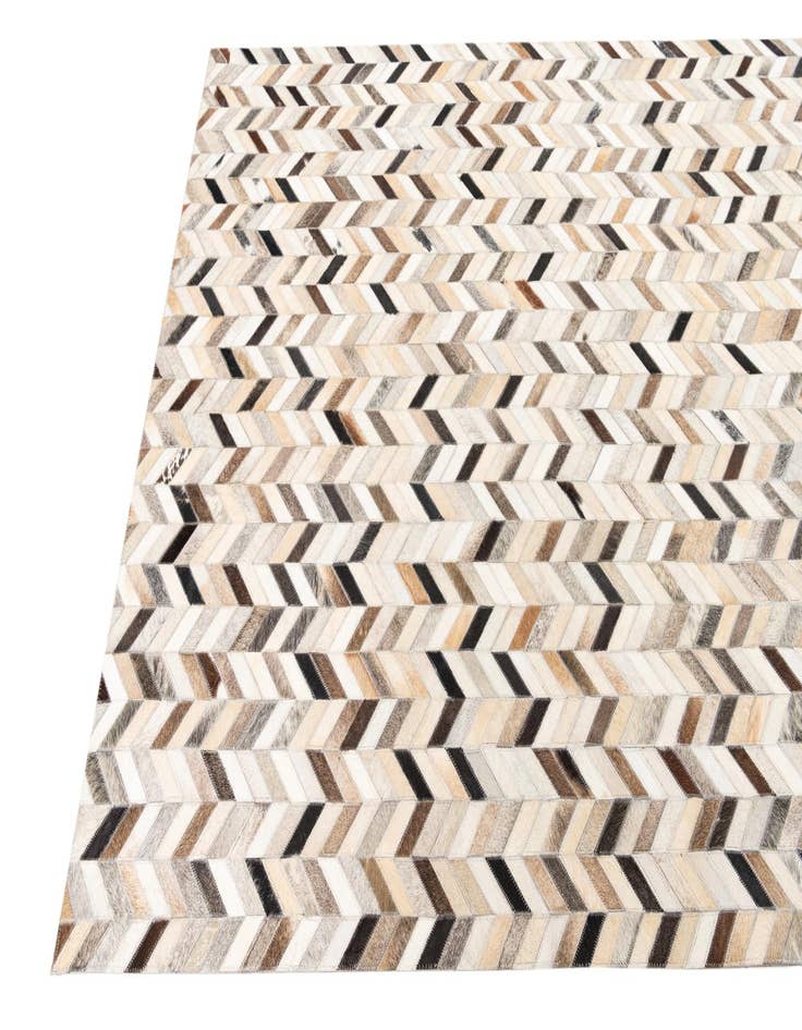 Detail image of  4' 10 x 7' 10 Cowhide Leather Rug