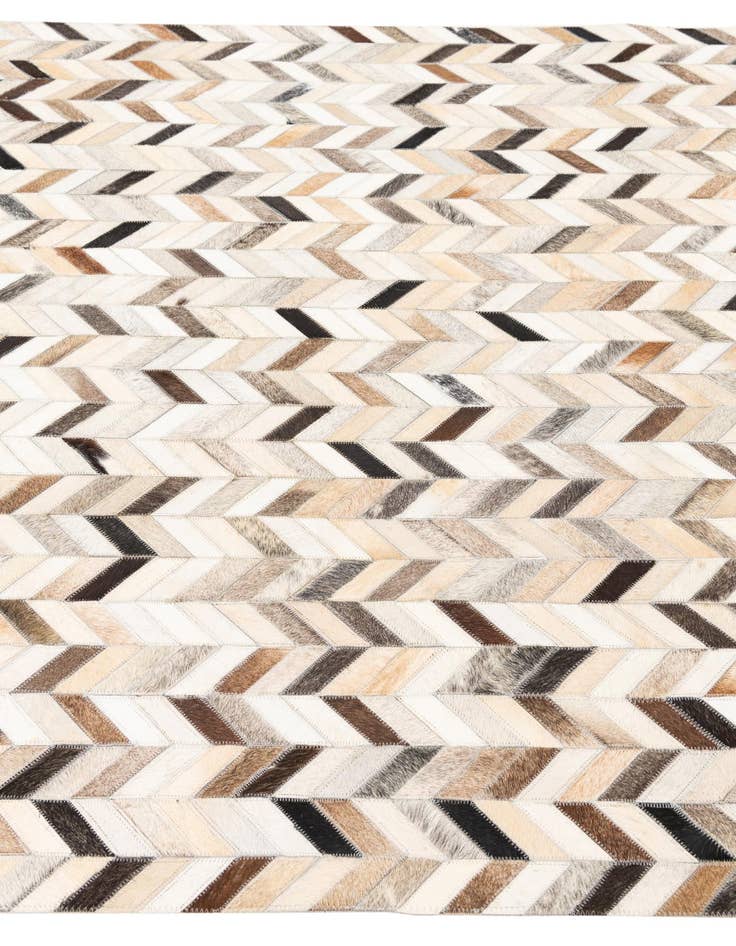 Detail image of  4' 10 x 7' 10 Cowhide Leather Rug