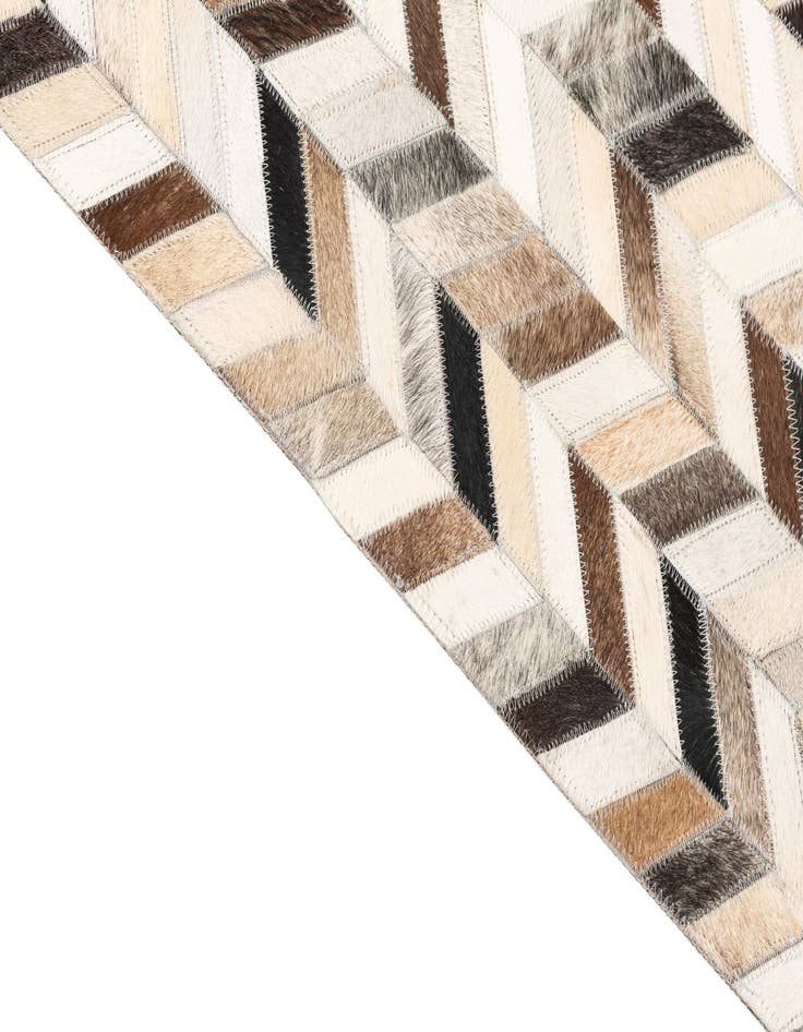 Detail image of  4' 10 x 7' 10 Cowhide Leather Rug