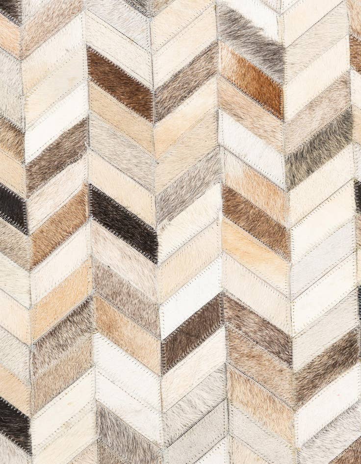 Detail image of  4' 10 x 7' 10 Cowhide Leather Rug