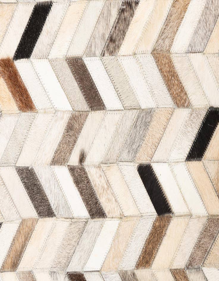 Detail image of  4' 10 x 7' 10 Cowhide Leather Rug