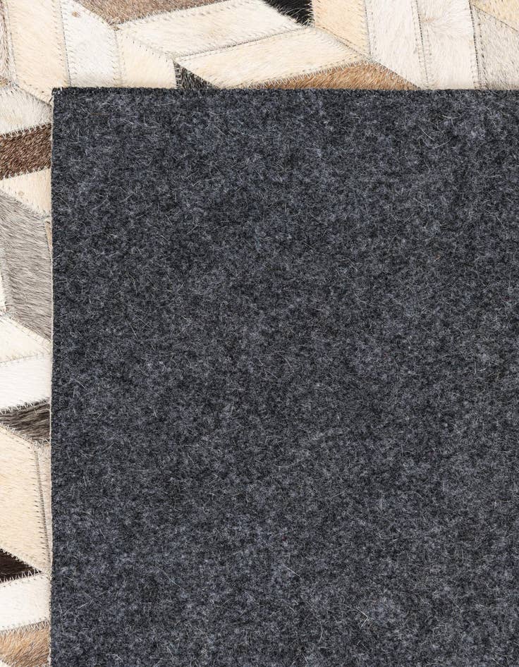 Detail image of  4' 10 x 7' 10 Cowhide Leather Rug