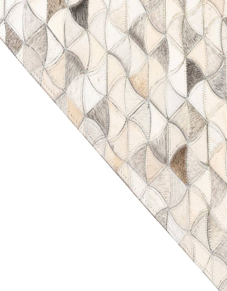 Detail image of  4' 10 x 7' 10 Cowhide Leather Rug