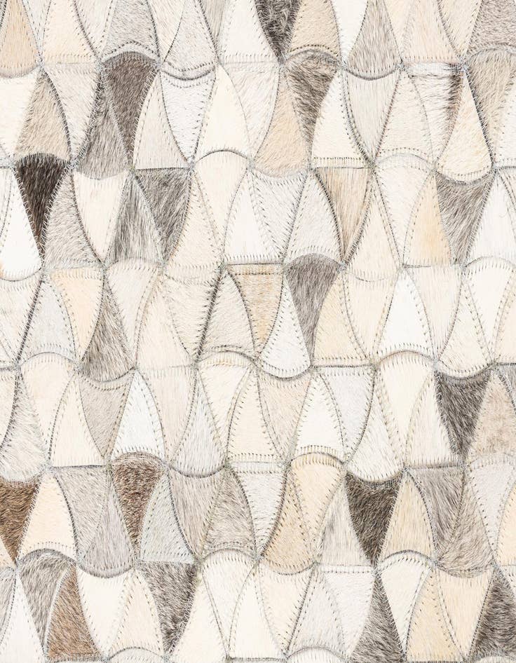 Detail image of  4' 10 x 7' 10 Cowhide Leather Rug