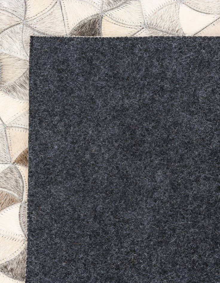 Detail image of  4' 10 x 7' 10 Cowhide Leather Rug