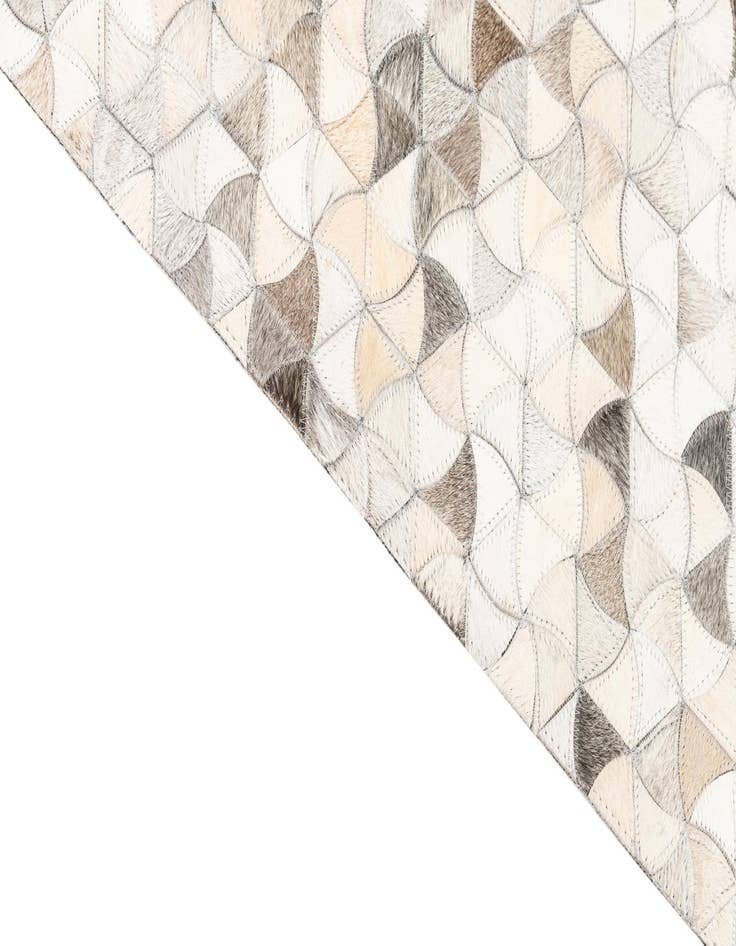 Detail image of  5' 3 x 7' 10 Cowhide Leather Rug