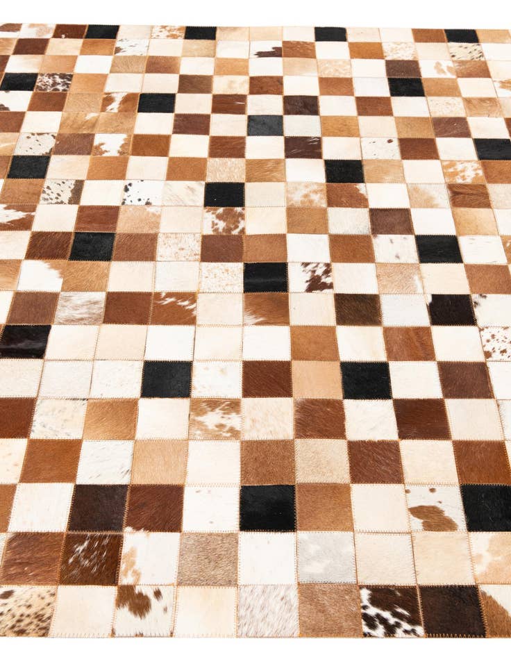 Detail image of  5' x 8' 1 Cowhide Leather Rug