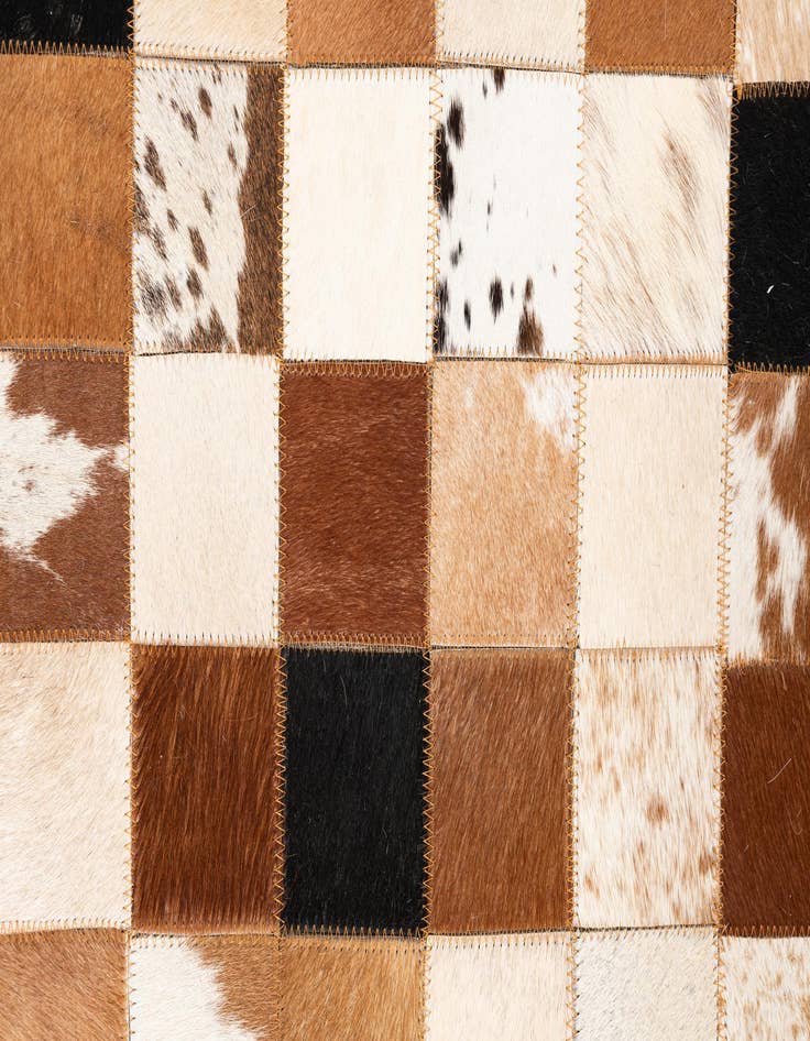 Detail image of  5' x 8' 1 Cowhide Leather Rug