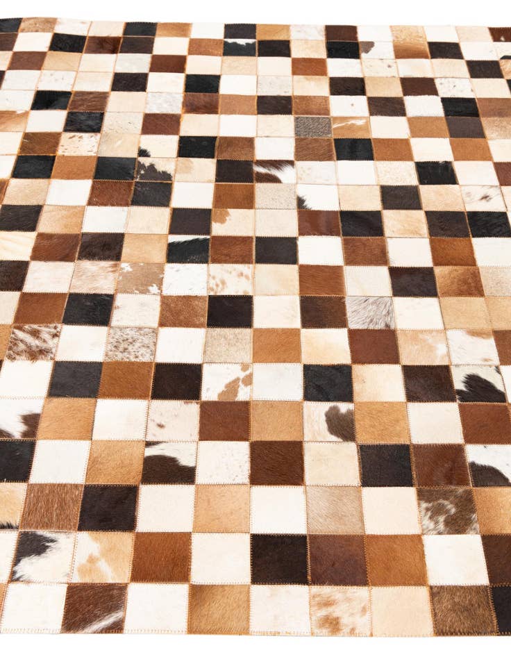 Detail image of  5' x 8' 1 Cowhide Leather Rug