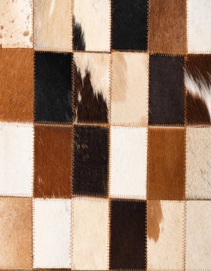 Detail image of  5' x 8' 1 Cowhide Leather Rug