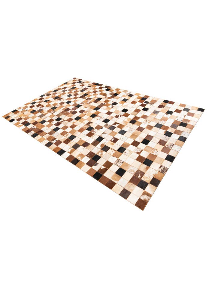 Detail image of  5' 1 x 8' 1 Cowhide Leather Rug