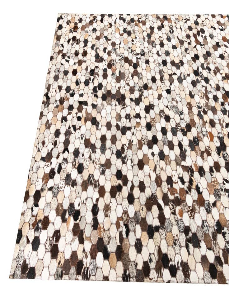 Detail image of  5' 1 x 8' Cowhide Leather Rug