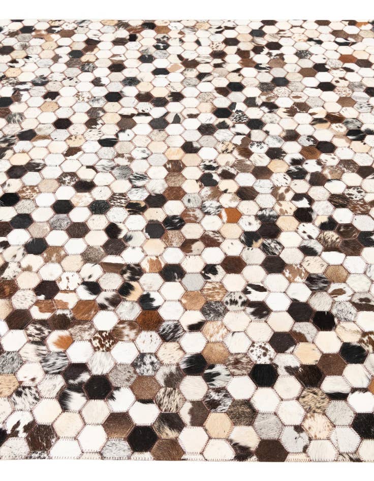 Detail image of  5' 1 x 8' Cowhide Leather Rug